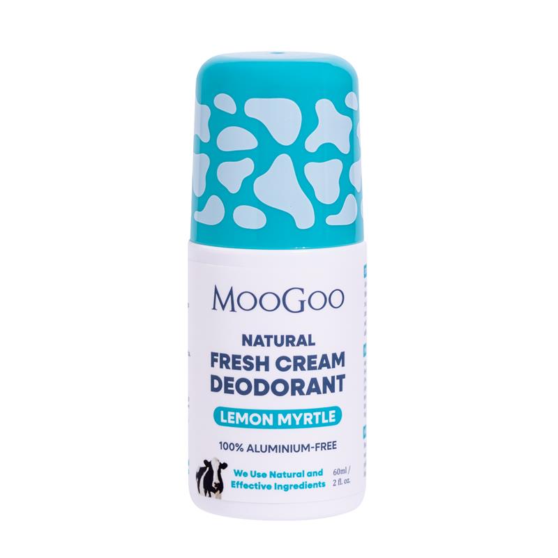 Moogoo Natural Fresh Cream Roll On Deodorant Lemon Myrtle 60ml