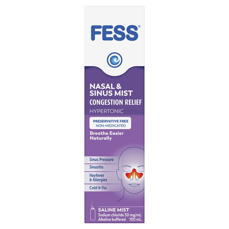 Fess Nasal & Sinus Saline Mist 100ml - GimmeNow