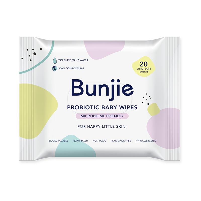 Bunjie Travel Pack Baby Wipes 20 Pack
