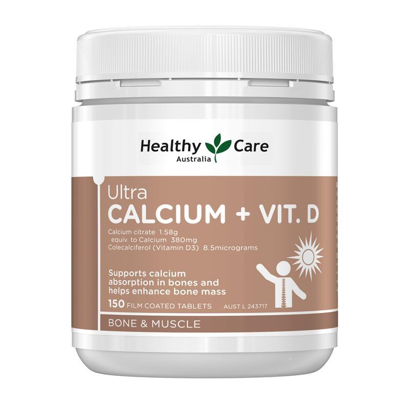 Healthy Care Ultra Calcium Plus Vitamin D 150 Tablets