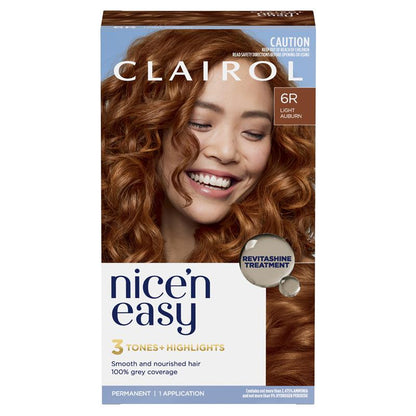 Clairol Nice N Easy 6R Natural Light Auburn Permanent Hair Colour