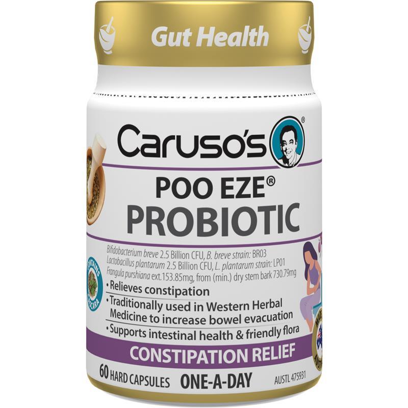 Carusos Poo Eze Probiotic 60 Capsules