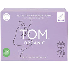 TOM Organic Overnight Pads 8 Pack