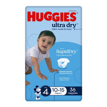 Huggies Ultra Dry Nappies Size 4 Boy 10-15kg Bulk 36 Pack