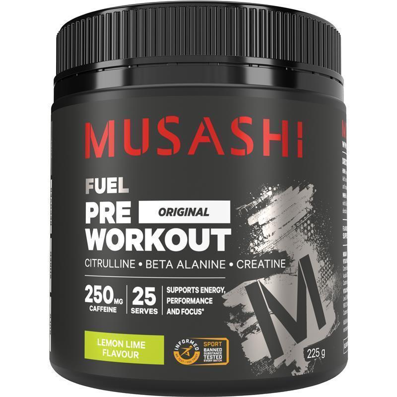 Musashi Pre Workout Lemon Lime 225g