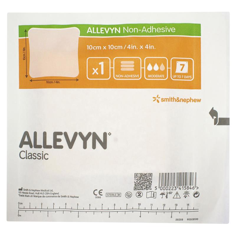 Allevyn Non-Adhesive 10cm x 10cm Single Dressing