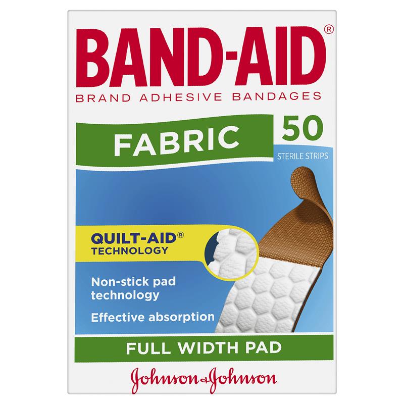 Band-Aid Adhesive Fabric Strips 50 Pack