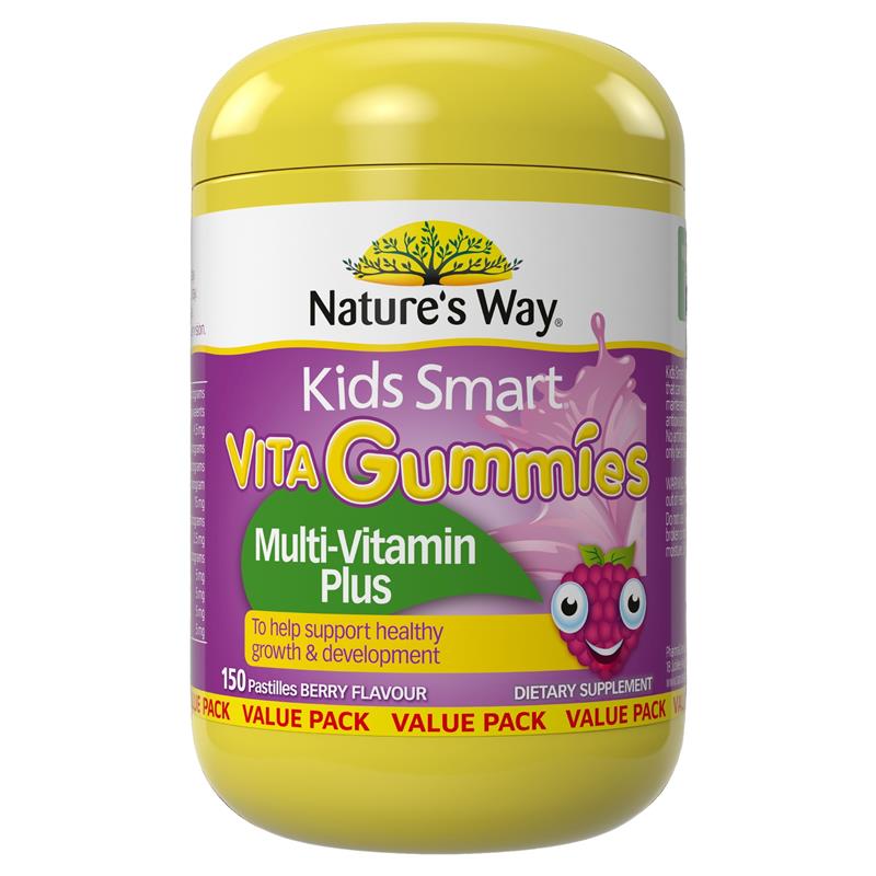 Nature's Way Kids Smart Vita Gummies Multi-Vitamin+ 150 Gummies Exclusive Size