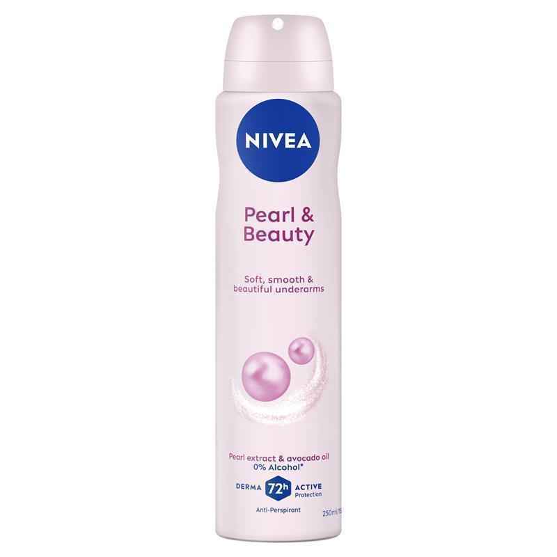 NIVEA Pearl And Beauty Aerosol Deodorant 72H Protection 250ml
