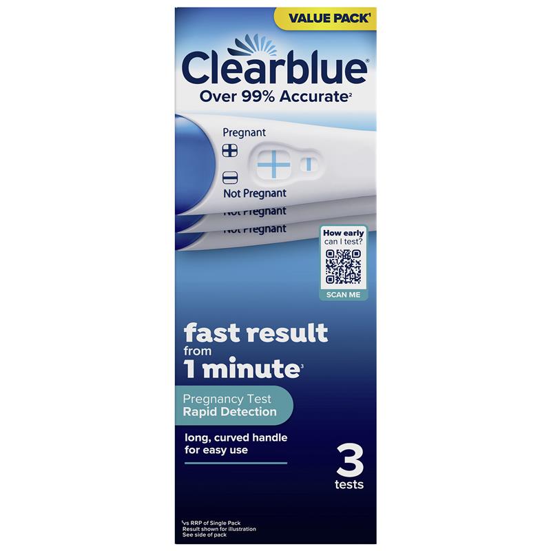Clearblue Pregnancy Test Rapid Detection 3 Tests