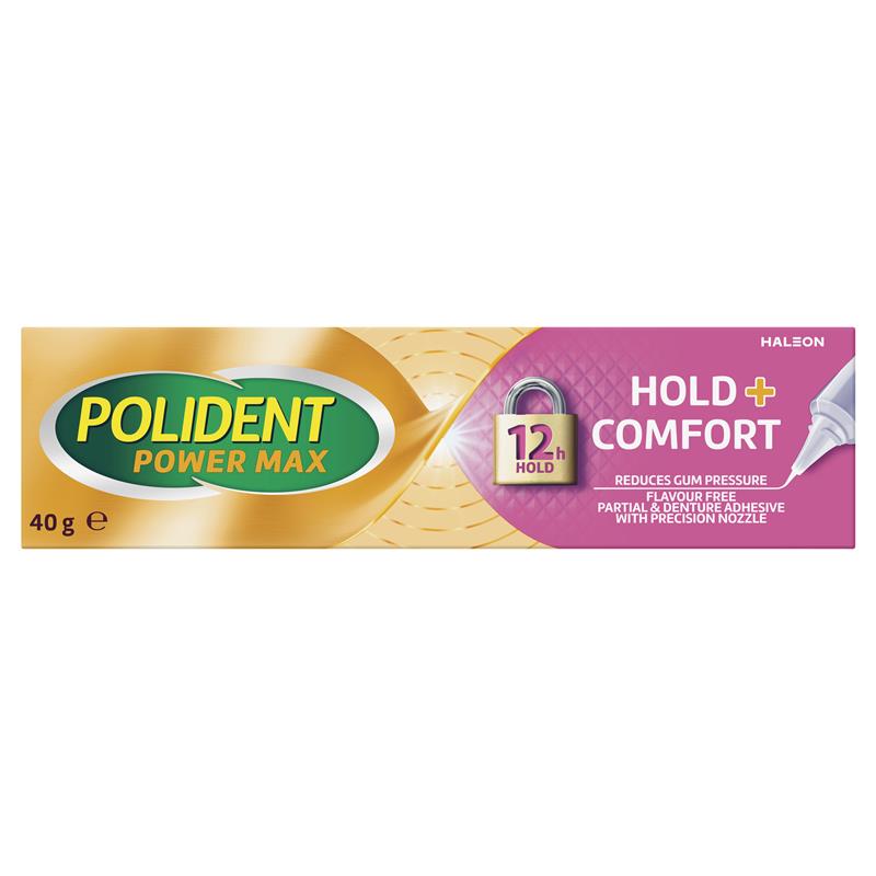 Polident Max Hold + Comfort Adhesive Cream 40g