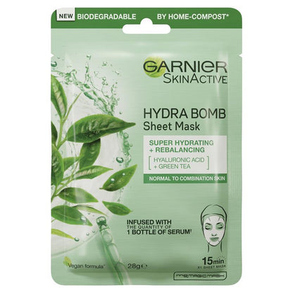 Garnier Hydra Bomb Hyaluronic Acid + Green Tea Sheet Mask