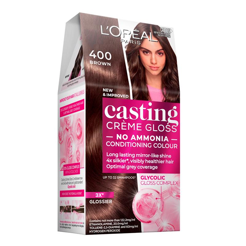 L'Oreal Paris Casting Creme Gloss Semi-Permanent Hair Colour - 400 Brown