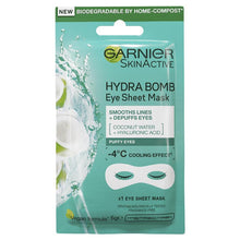 Garnier Hydra Bomb Hyaluronic Acid + Coconut Water Eye Sheet Mask - GimmeNow