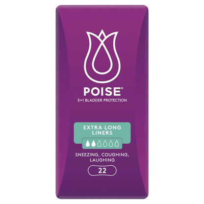 Poise Liners Extra Long 22 Pack