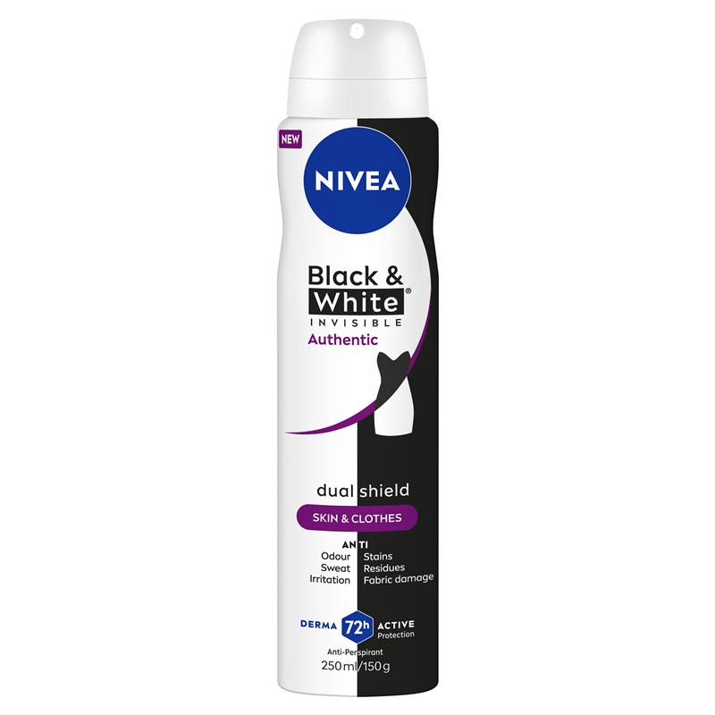 NIVEA Women Deodorant Aerosol Black & White Authentic 250ml