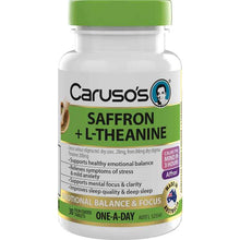 Carusos Saffron + L Theanine 30 Tablets