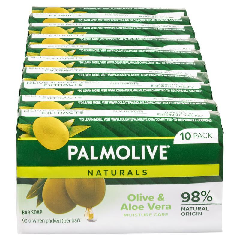 Palmolive Soap Bar Olive & Aloe Vera 90g 10 Pack