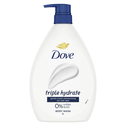 Dove Essential Care Triple Hydrate Body Wash 1 Litre