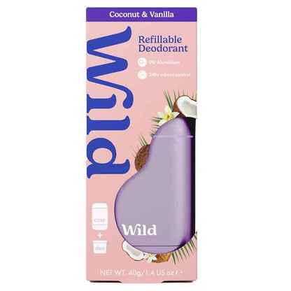 Wild Deodorant Stick Purple Case Coconut & Vanilla 40g