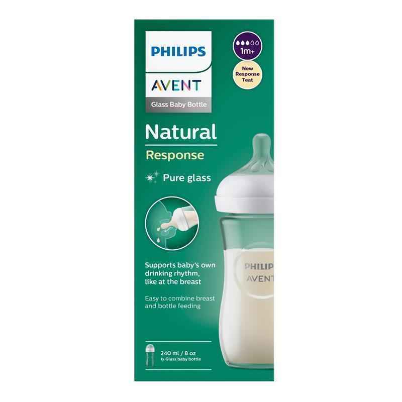 Avent Natural Response Glass Feeding Bottle 240ml
