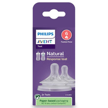 Avent Natural Response Teats 9 month+ Flow 6 2 Pack