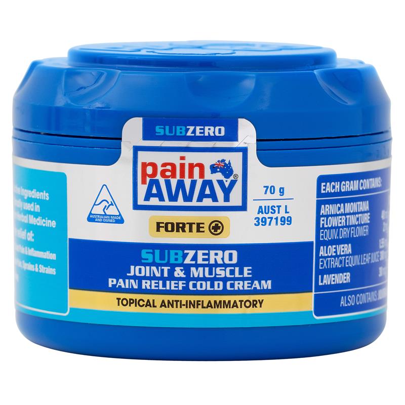 Pain Away Forte+ Sub Zero Joint & Muscle Pain Relief Cold Cream 70g