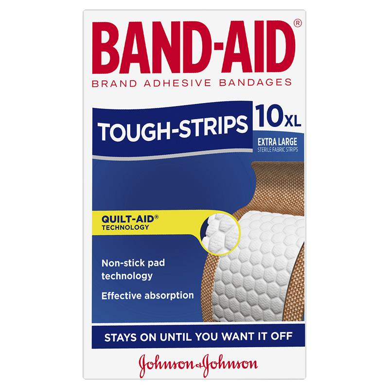 Band-Aid Tough Strips Extra Large Fabric Strips 10 Pack - GimmeNow