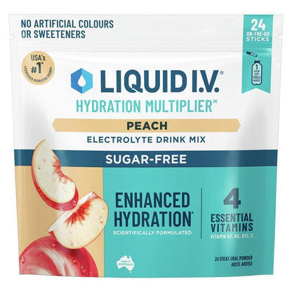 Liquid I.V. Hydration Sugar Free Peach 24 Sachets