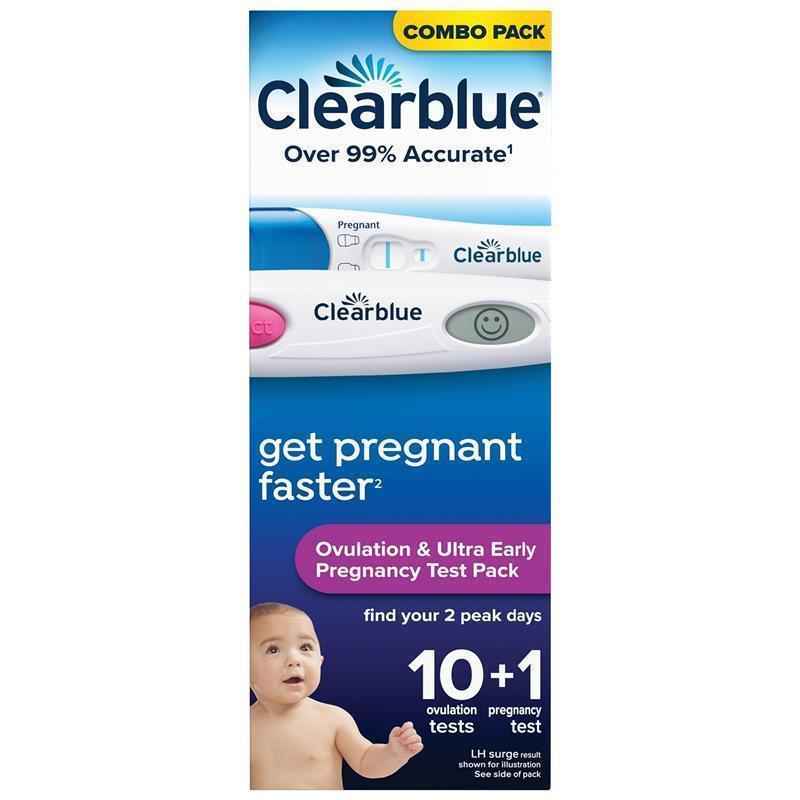 Clearblue Trying For A Baby Kit (Digital Ovulation Test 10pk + 1 Visual Early Pregnancy Test)