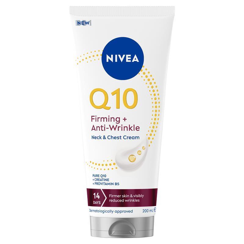 NIVEA Q10 Firming + Anti Wrinkle Neck & Chest Cream with Creatine & Provitamin B5 200ml