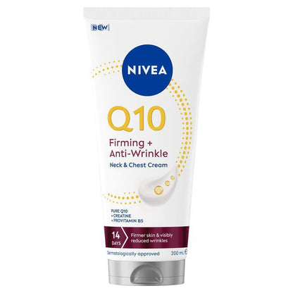 NIVEA Q10 Firming + Anti Wrinkle Neck & Chest Cream with Creatine & Provitamin B5 200ml