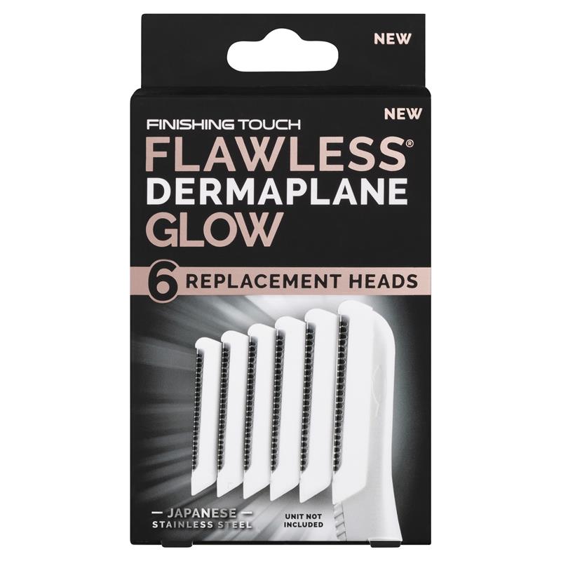 Flawless Finishing Touch Dermaplane Glow Replacement Heads 6 Pack