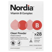 Nordia Vitamin B Complex Unflavoured Powder 28 Sachets - GimmeNow