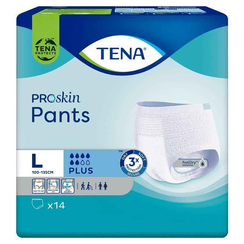 TENA Pants Proskin Plus Large 14 Pack
