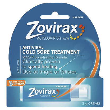 Zovirax Cold Sore Cream Pump 2g