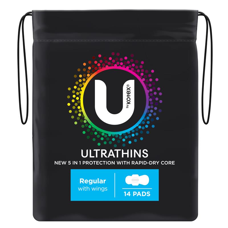 Kotex U Ultra Thin Wings Regular 14