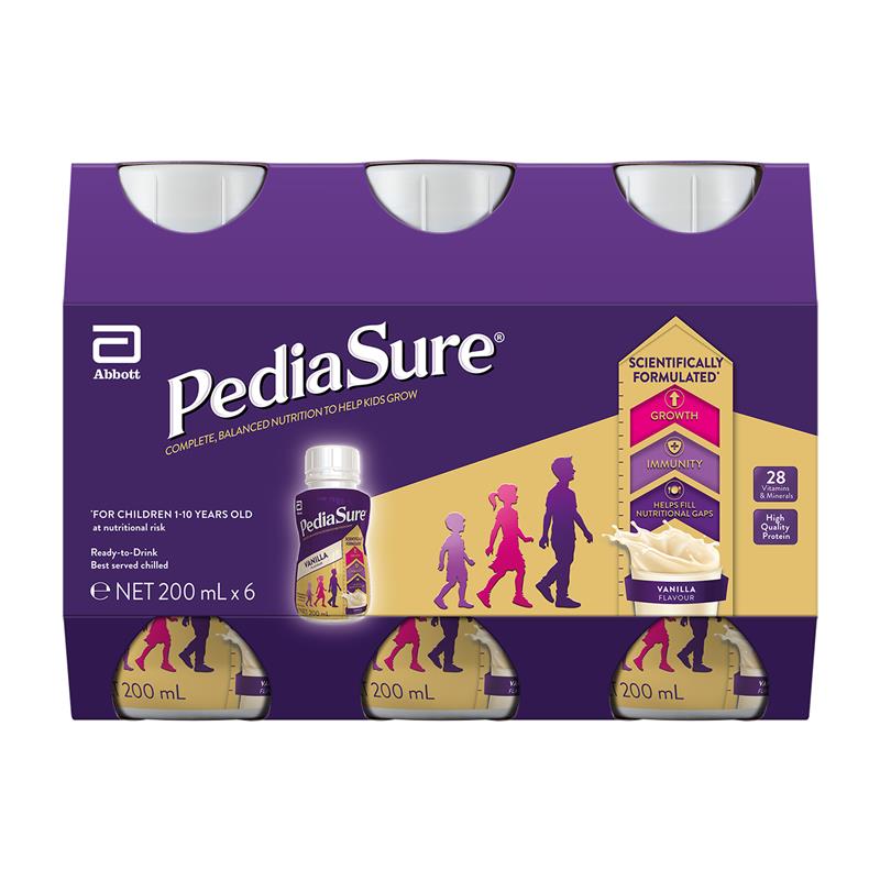 PediaSure Vanilla Liquid Multipack 6 x 200ml