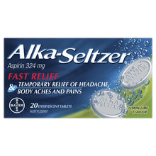 Alka-Seltzer Lemon-Lime Effervescent tablets 20 Pack