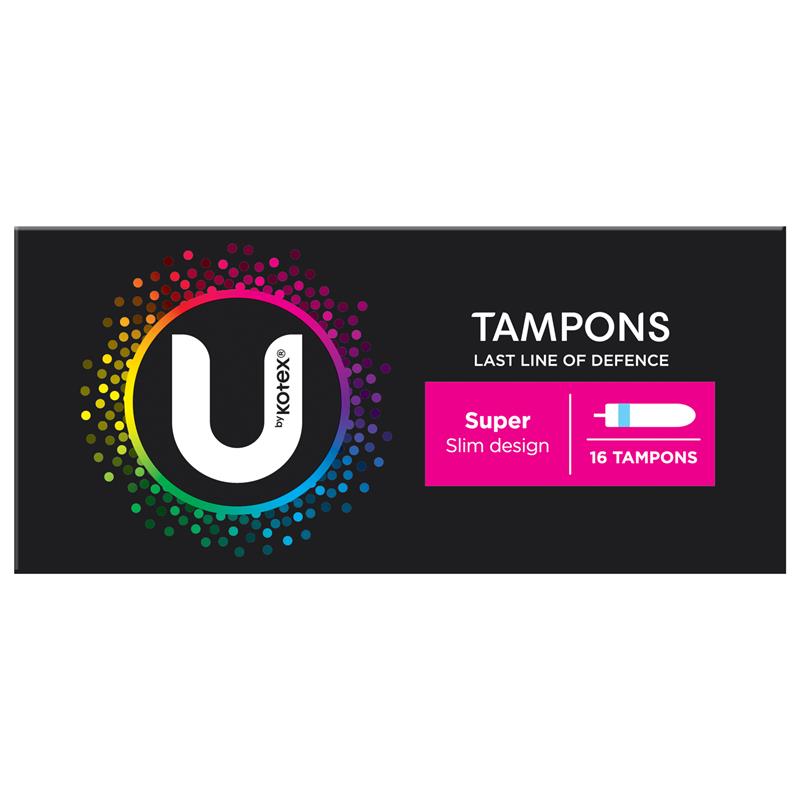 U by Kotex Slim Tampons Super 16 Pack
