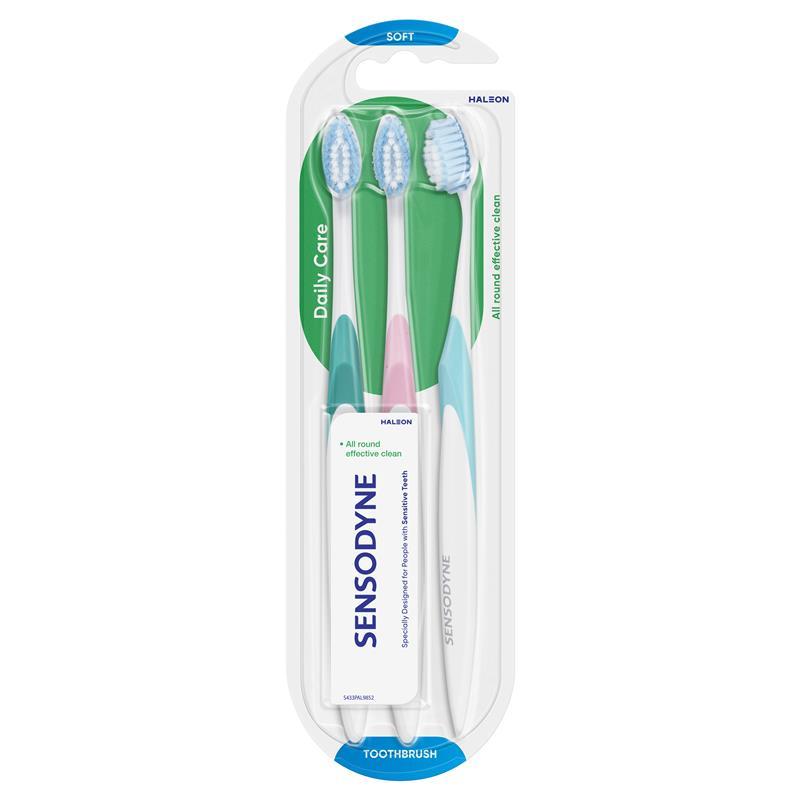 Sensodyne Sensitive Teeth Daily Care Soft Toothbrush 3 pack