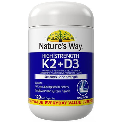 Nature's Way K2+D3 120 Capsules