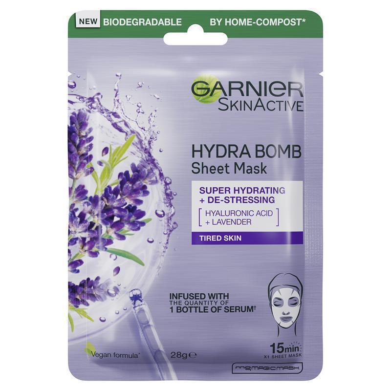 Garnier Hydra Bomb Hyaluronic Acid + Lavender Sheet Mask