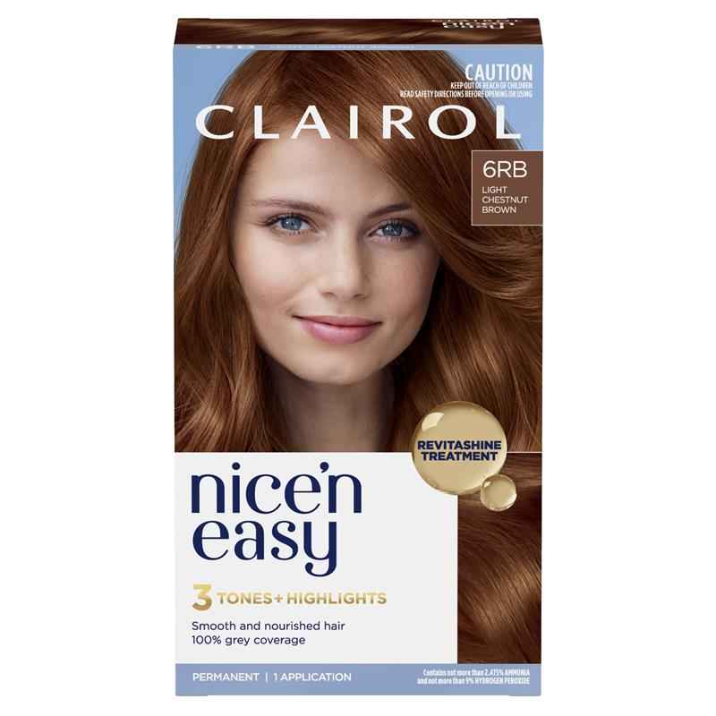 Clairol Nice N Easy 6RB Light Chestnut Brown Permanent Hair Colour