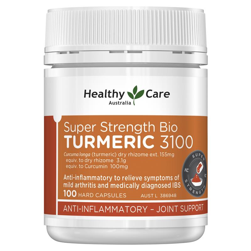 Healthy Care Super Strength Bio Turmeric 3100mg 100 Capsules