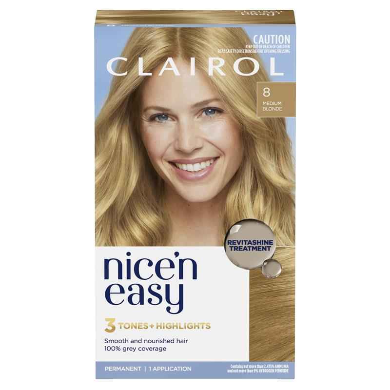 Clairol Nice N Easy 8 Natural Medium Blonde Permanent Hair Colour