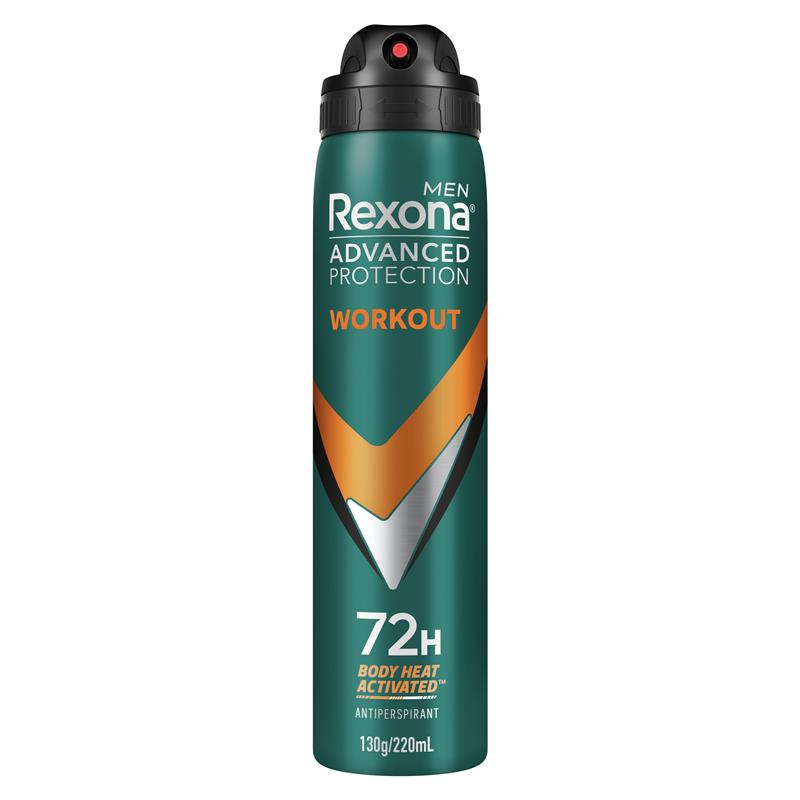 Rexona Men Advanced Antiperspirant Aerosol Workout 220ml