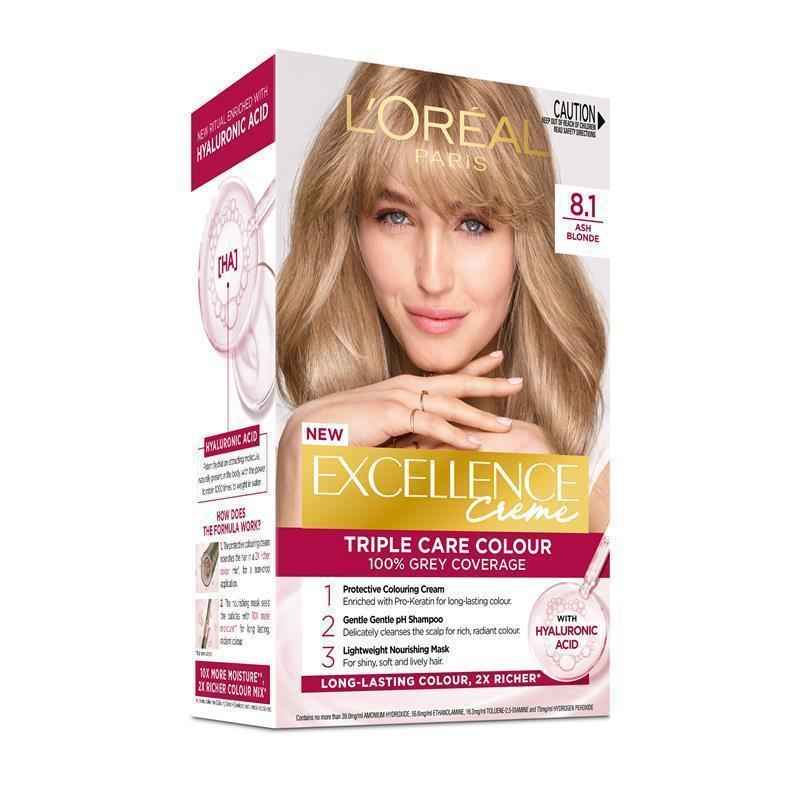 L'Oreal Excellence Creme 8.1 Ash Blonde Hair Colour