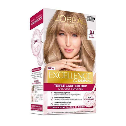 L'Oreal Excellence Creme 8.1 Ash Blonde Hair Colour