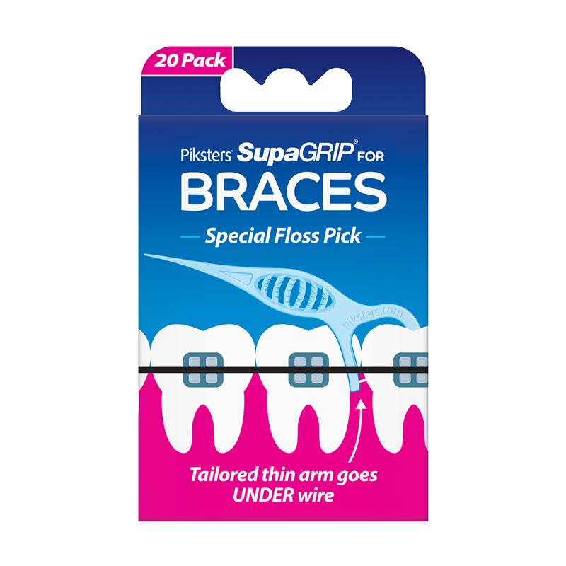 Piksters SupaGRIP Braces Floss Picks 20 Pack